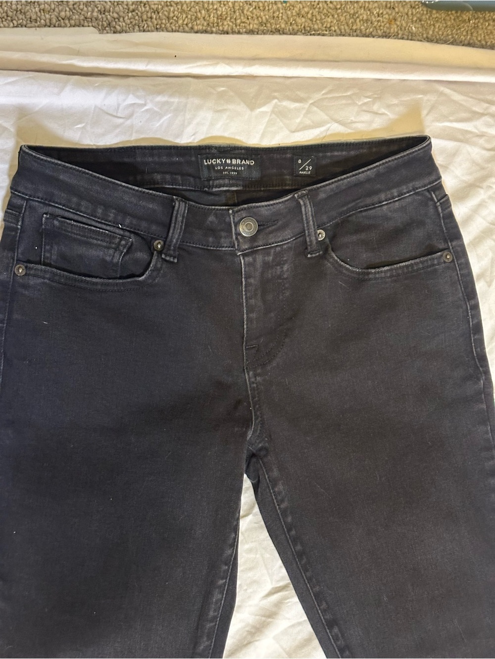 Lucky Brand black ankle jeans, size 8 / 29. - Picture 3 of 6